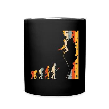 Vintage Kletterer Evolution Bouldering Climber - Tasse einfarbig - Schwarz - Vorne