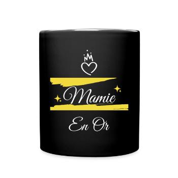Mamie En Or Cadeau Tendre Pour Grand-Mère - Mug uni - noir - Devant