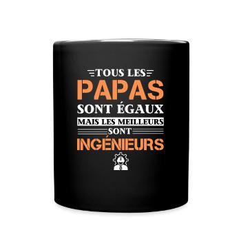 Cadeau Homme Meilleur Papa Ingénieur - Mug uni - noir - Devant