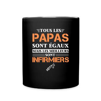 infirmier cadeau homme meilleur papa - Mug uni - noir - Devant