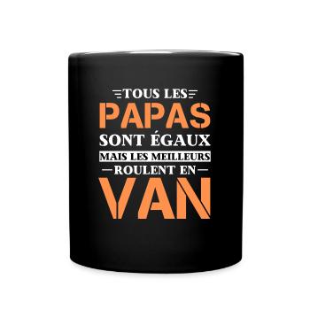 Van Cadeau Papa Camping - Mug uni - noir - Devant