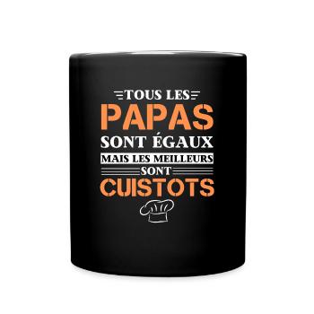 Papa Cuistot Cadeau Homme - Mug uni - noir - Devant