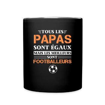 Papa Foot Cadeau Homme Football - Mug uni - noir - Devant