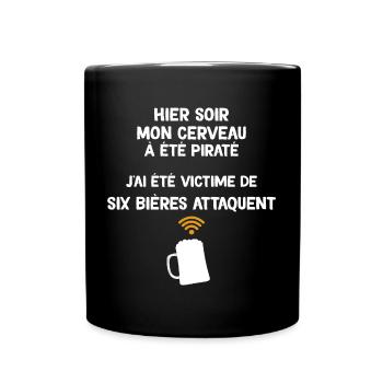 Bière Humour Pour Papa Message Drôle - Mug uni - noir - Devant