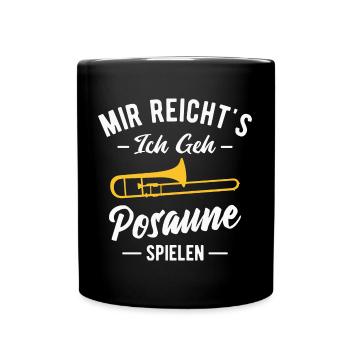 Posaunist Musiker Posaune Orchester Blasmusik - Tasse einfarbig - Schwarz - Vorne