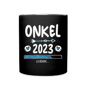 Onkel 2023 Loading - Tasse einfarbig - Schwarz - Vorne