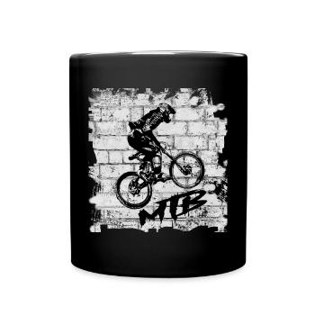 MTB Bike - Tasse einfarbig - Schwarz - Vorne