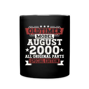Oldtimer August 2000 22nd Birthday Gift Fun - Full Colour Mug - black - Front
