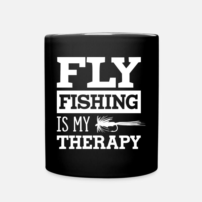 Forellenfisherman Lustiges Zitat Angler - Tasse einfarbig - Schwarz