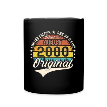 Original August 2000 22nd Birthday Gift Fun - Full Colour Mug - black - Front