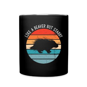 Porcupines Designs for Animal Lovers Rodent - Full Colour Mug - black - Front
