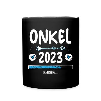 Onkel 2023 Loading - Tasse einfarbig - Schwarz - Vorne