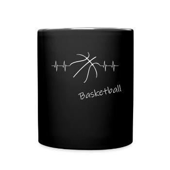 Basketball Streetball - Tasse einfarbig - Schwarz - Vorne