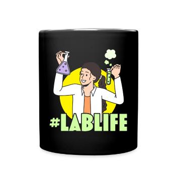 #LabLife Biologe Wissenschaft Lehrer Biologie Majo - Tasse einfarbig - Schwarz - Vorne