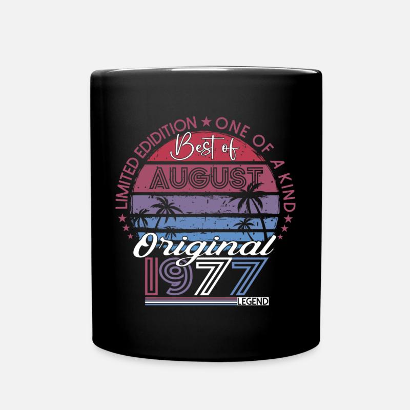 Original Août 1977 45th Birthday Gift Fun - Mug uni - noir