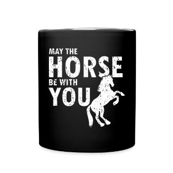 Cydesdale Rider and Draft Horse Designs - Full Colour Mug - black - Front