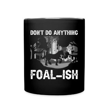 Clydesdale Design for Clydesdale Riders - Full Colour Mug - black - Front