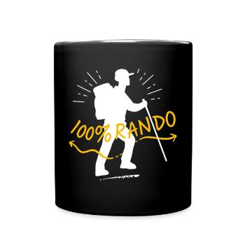 100% rando ! pour les meilleurs randonneurs ! - Mug uni - noir - Devant