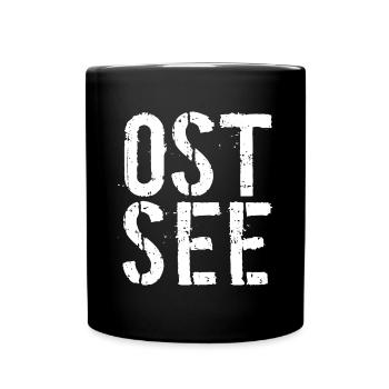 Ostsee-Liebe, Ostsee-Fans - Tasse einfarbig - Schwarz - Vorne