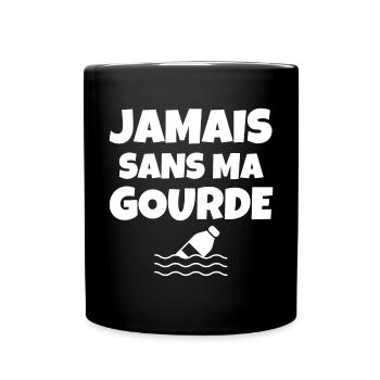 océan, non au plastique, écologie - Mug uni - noir - Devant