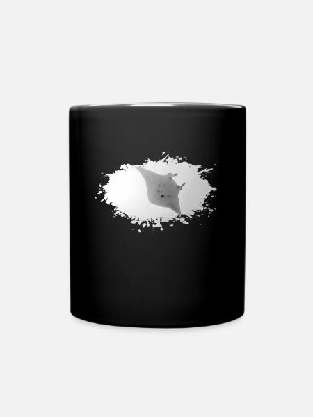 diving Manta - Tasse einfarbig - Schwarz