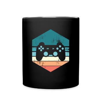 Gaming Sunset Gift for Video Gamer Nerd - Full Colour Mug - black - Front