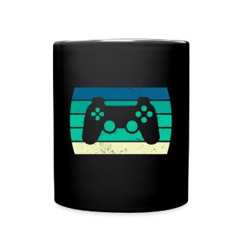 Video Game Controller Sunset - Full Colour Mug - black - Front