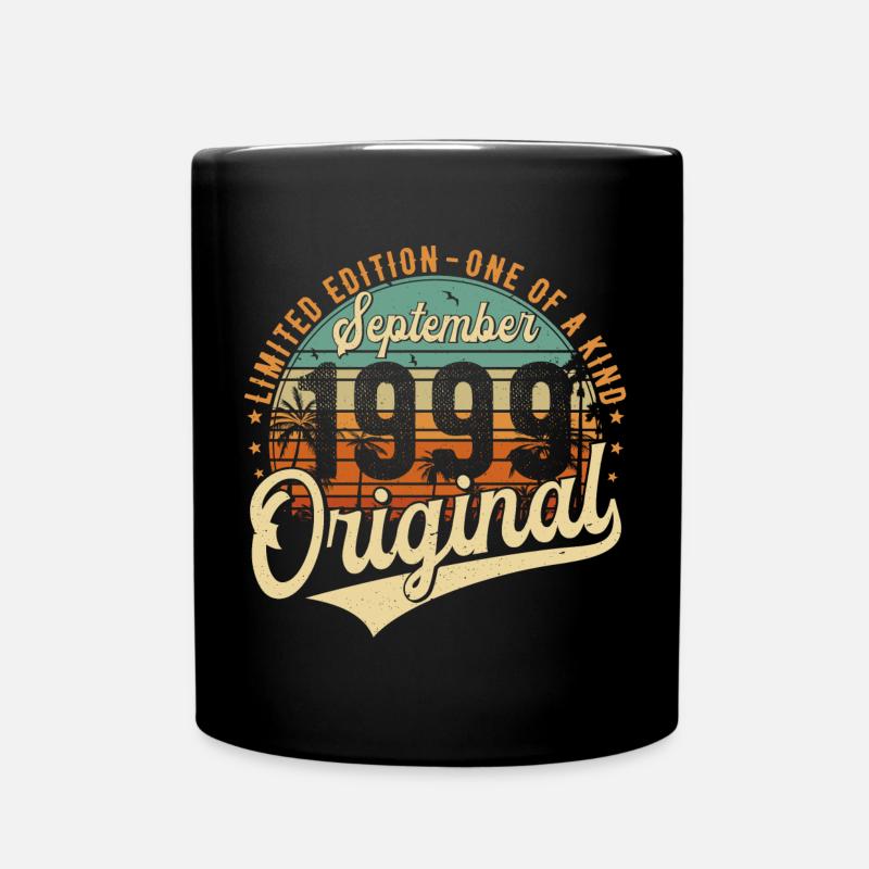Septembre 1999 Vintage Anniversaire Rétro - Mug uni - noir