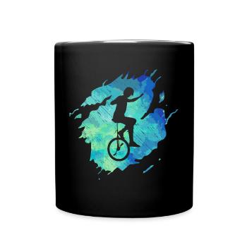 Monocycle monoroue vintage - Mug uni - noir - Devant
