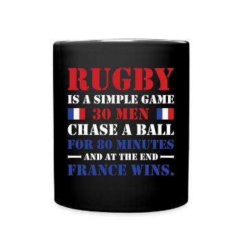 Le rugby est un jeu simple France Rugby - Mug uni - noir - Devant