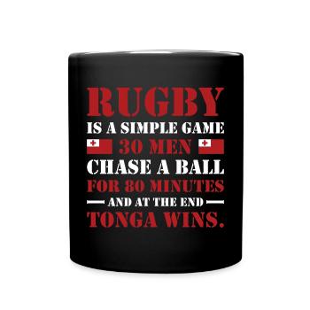 Le rugby est un jeu simple Tonga Rugby - Mug uni - noir - Devant