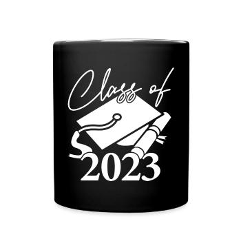 Cadeau de fête de fin d’études de la promotion 2023 pour lui et elle - Mug uni - noir - Devant