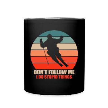Skiing Skiers Ski holiday Ski winter sports - Full Colour Mug - black - Front