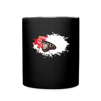 Butterfly Schmetterling - Tasse einfarbig - Schwarz - Vorne