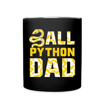 Banana Ball Python Herpetologist Ball Python Dad - Tasse einfarbig - Schwarz - Vorne