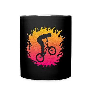 BMX Freestyle Rider Bike BMX Bike - Full Colour Mug - black - Front