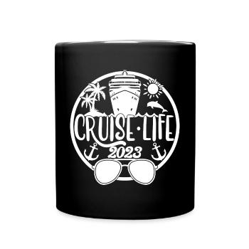 Cruise Life 2023 Cruising Summer Holiday Vacation - Full Colour Mug - black - Front