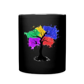 Color Tree - Full Colour Mug - black - Front