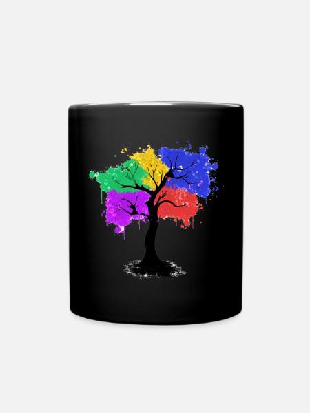 Arbre de couleur - Mug uni - noir