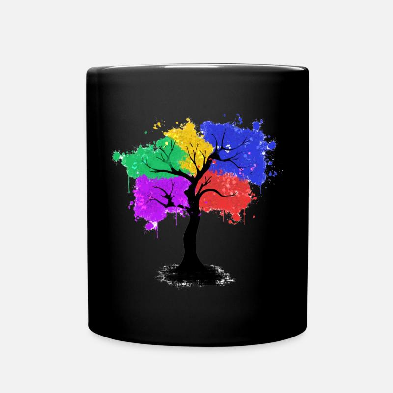 Farbbaum - Tasse einfarbig - Schwarz