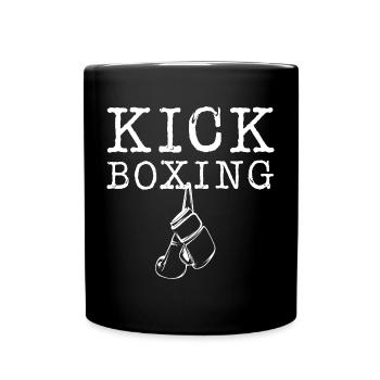 Kickboxing Kickboxing Symbol Boxer Boxing Graphic - Full Colour Mug - black - Front