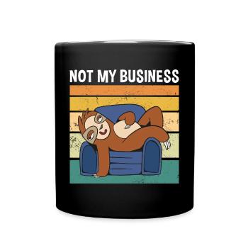 Pas mon affaire Paresseux mignon - Mug uni - noir - Devant