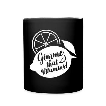 Gimme Vitamins Ironic Sommerlimonadensaft - Tasse einfarbig - Schwarz - Vorne