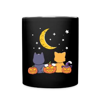 Halloween Pumpkin Witch - Full Colour Mug - black - Front