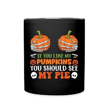 Halloween Skeleton Pumpkin - Full Colour Mug - black - Front