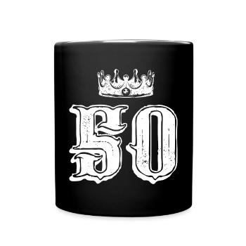 Couronne de 50 numéros - Mug uni - noir - Devant