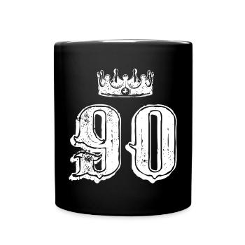 90 Number crown - Full Colour Mug - black - Front