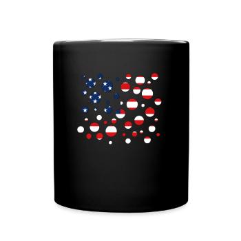 America Amerika - Tasse einfarbig - Schwarz - Vorne
