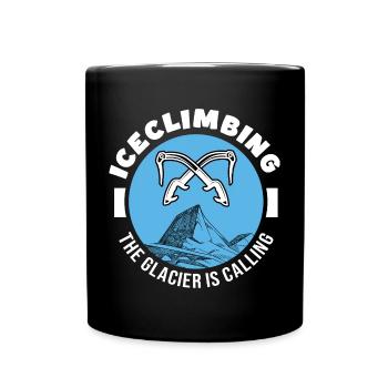 escalade sur glace escalade sur glace le glacier de glace appelle - Mug uni - noir - Devant