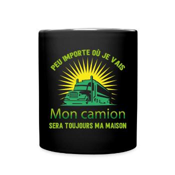 Idée cadeau camion humour - Mug uni - noir - Devant